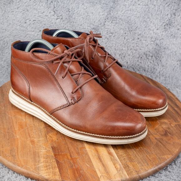 Cole Haan Men’s Size 8 M Original Grand OS Brown Leather Boots C28213 - Picture 1 of 7